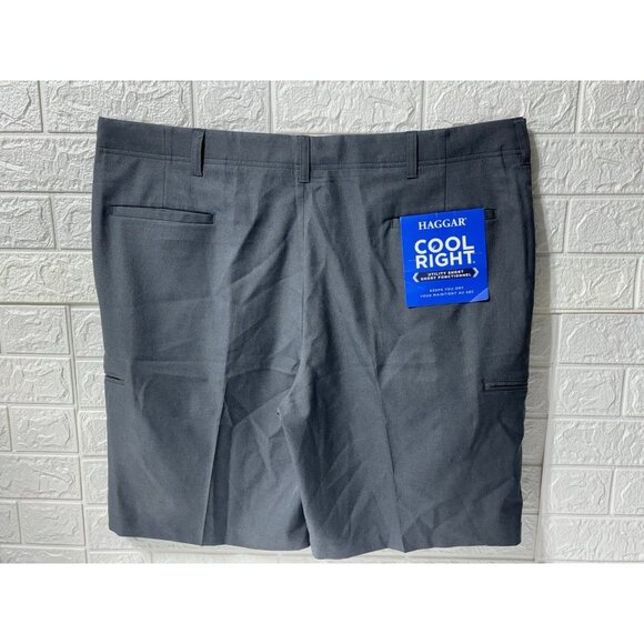 HAGGAR Men COOL RIGHT Utility Short - Size 42, Grey - Picture 2 of 8